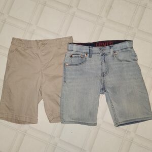 GAP/LEVI Boys's Tan Flat Front Shorts